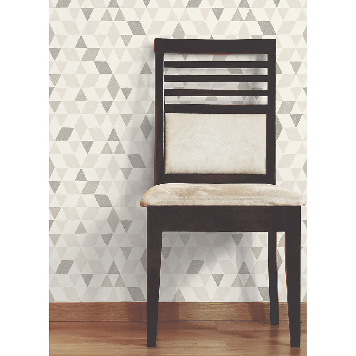 Harold Grey Geometric Wallpaper - Brewster Wallcovering