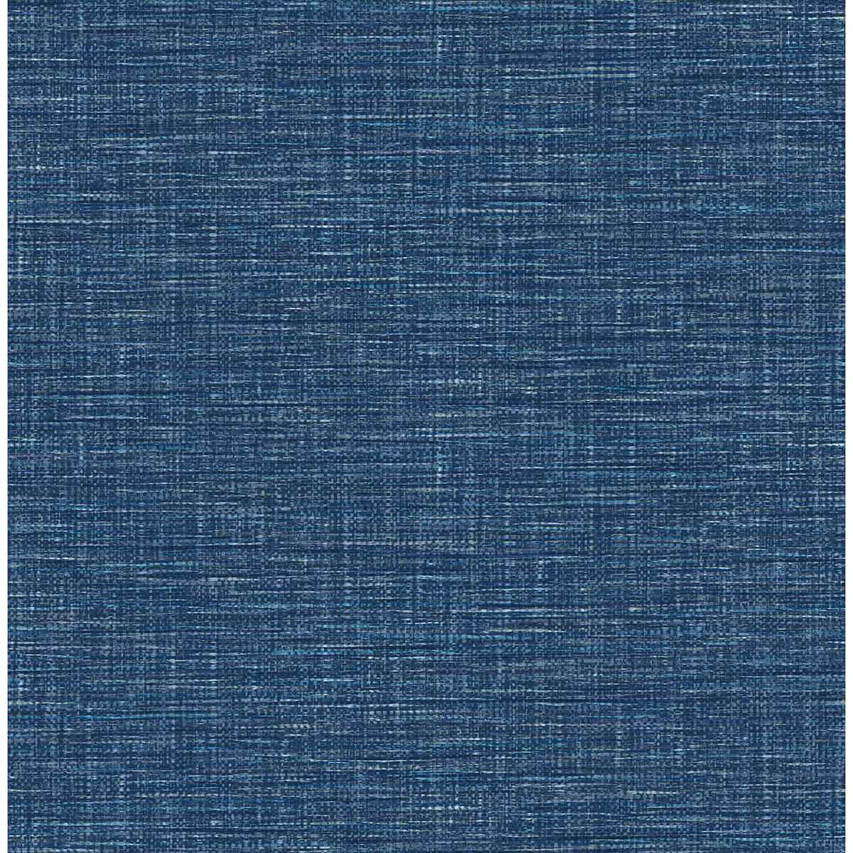 Exhale Dark Blue Woven Texture Wallpaper - York Wallcoverings - 2969-24120