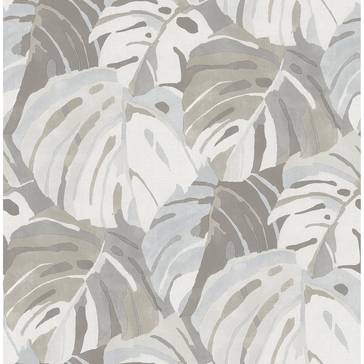 Samara Stone Monstera Leaf Wallpaper - York Wallcoverings - 2969-26008 - York Wallcoverings Wallpaper