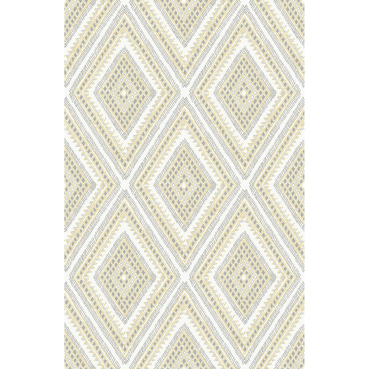 Zaya Light Yellow Tribal Diamonds Wallpaper - York Wallcoverings - 2969-26014 - York Wallcoverings Wallpaper
