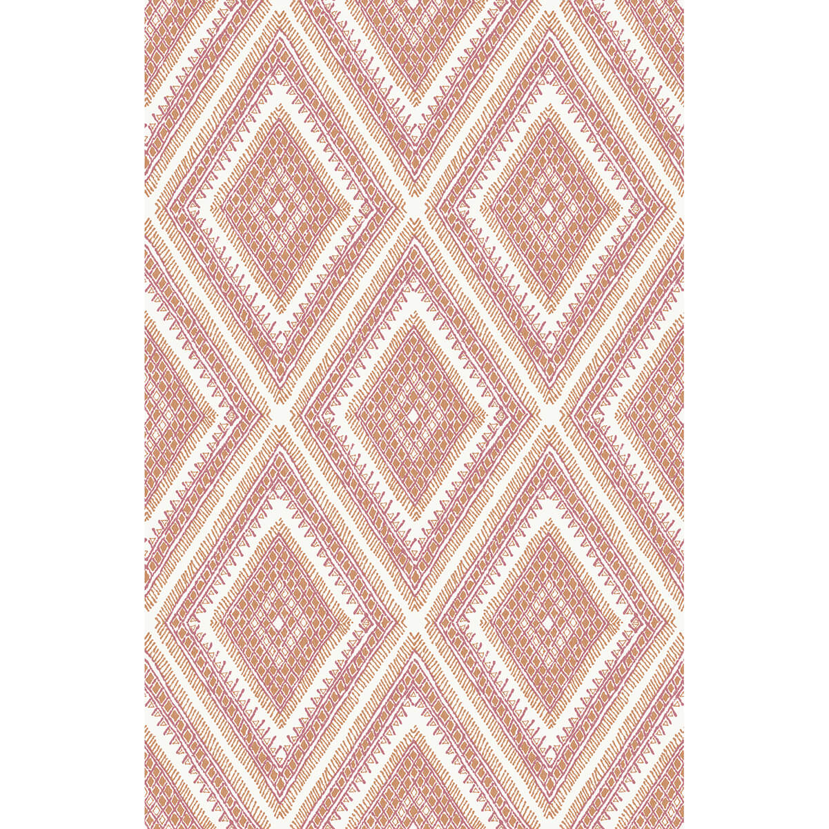 Zaya Orange Tribal Diamonds Wallpaper - York Wallcoverings - 2969-26015 - York Wallcoverings Wallpaper