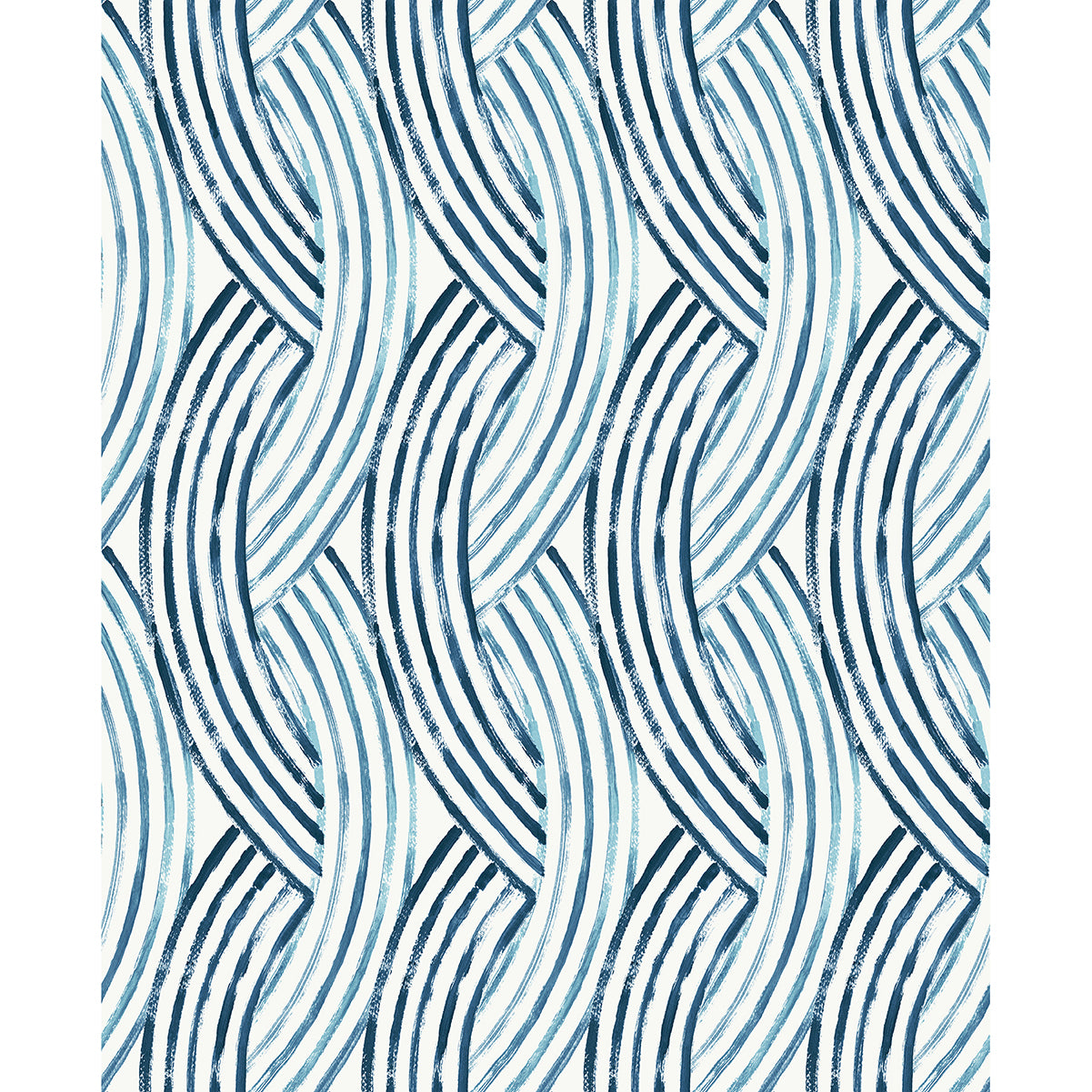 Picture of Zamora Blue Brushstrokes Wallpaper