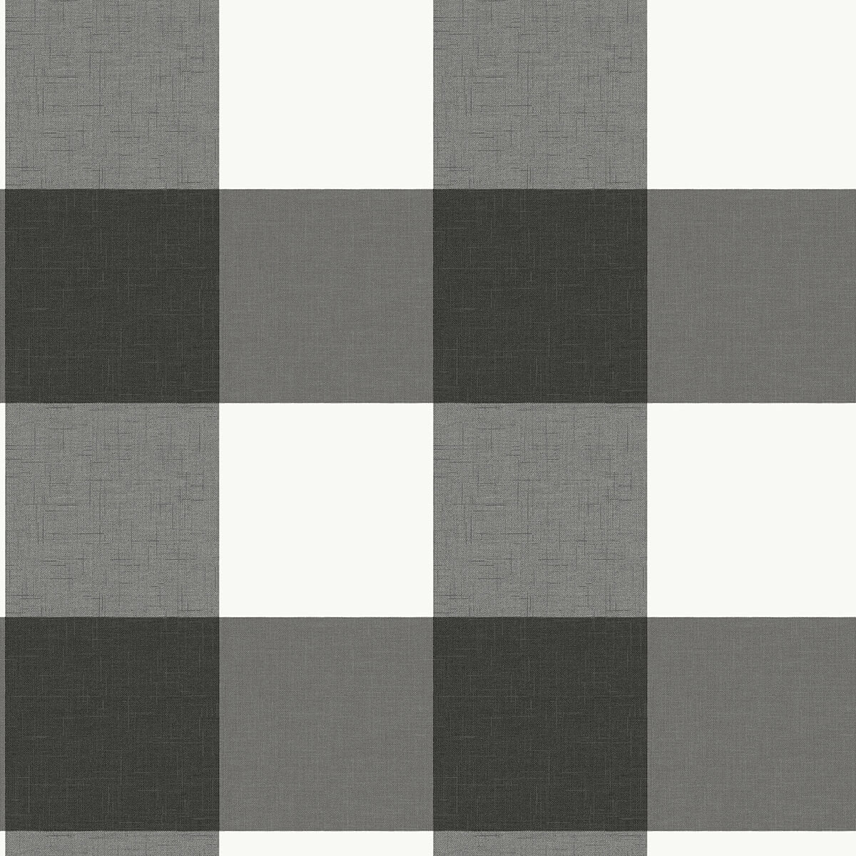 Charcoal Farmhouse Plaid Peel and Stick Wallpaper - York Wallcoverings - NUS3624 - York Wallcoverings Wallpaper