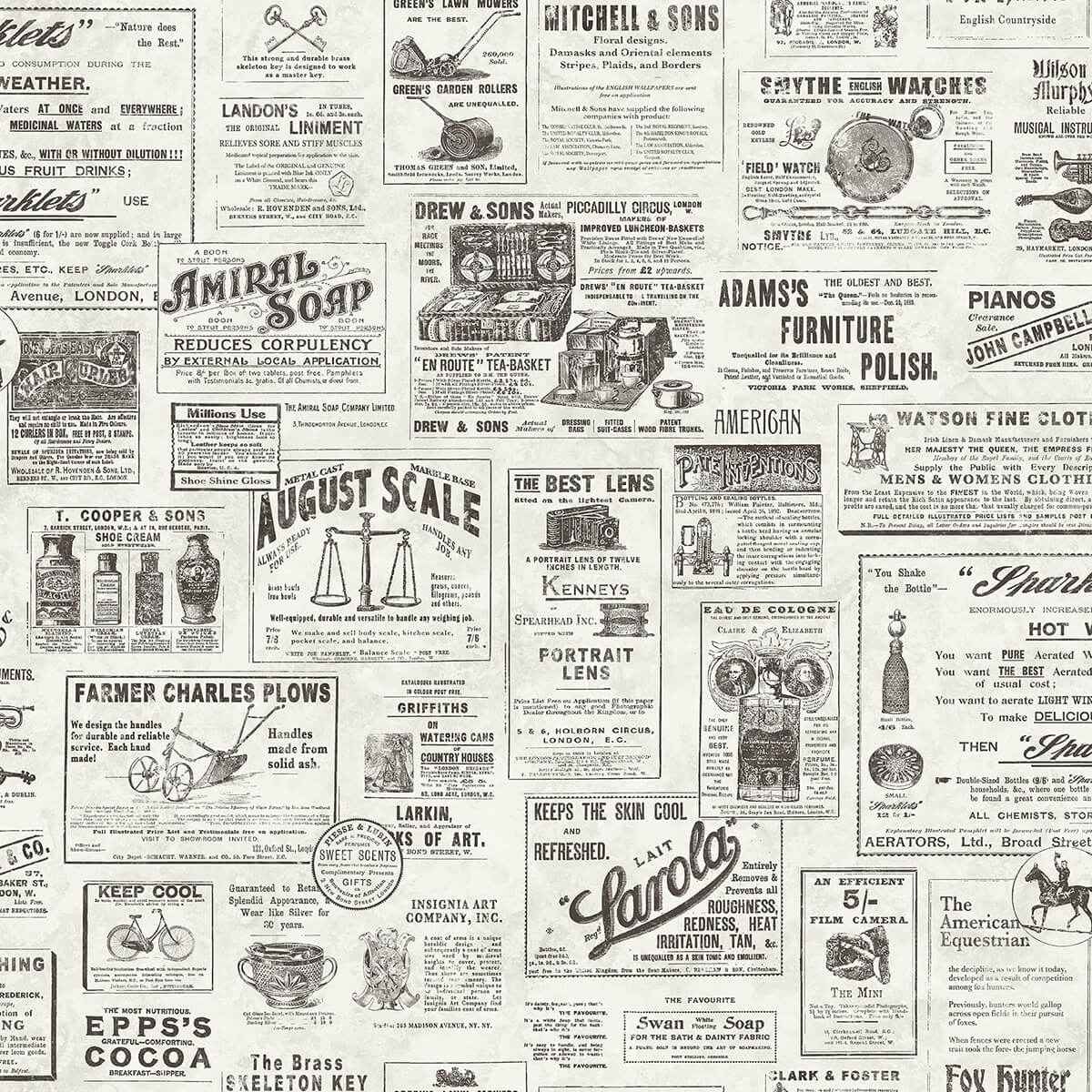 Charcoal Published Peel and Stick Wallpaper - York Wallcoverings - NUS3626