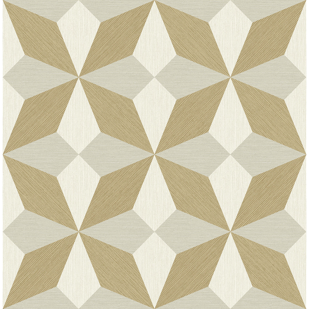 Brewster Wallcovering-Valiant Gold Faux Grasscloth Mosaic Wallpaper