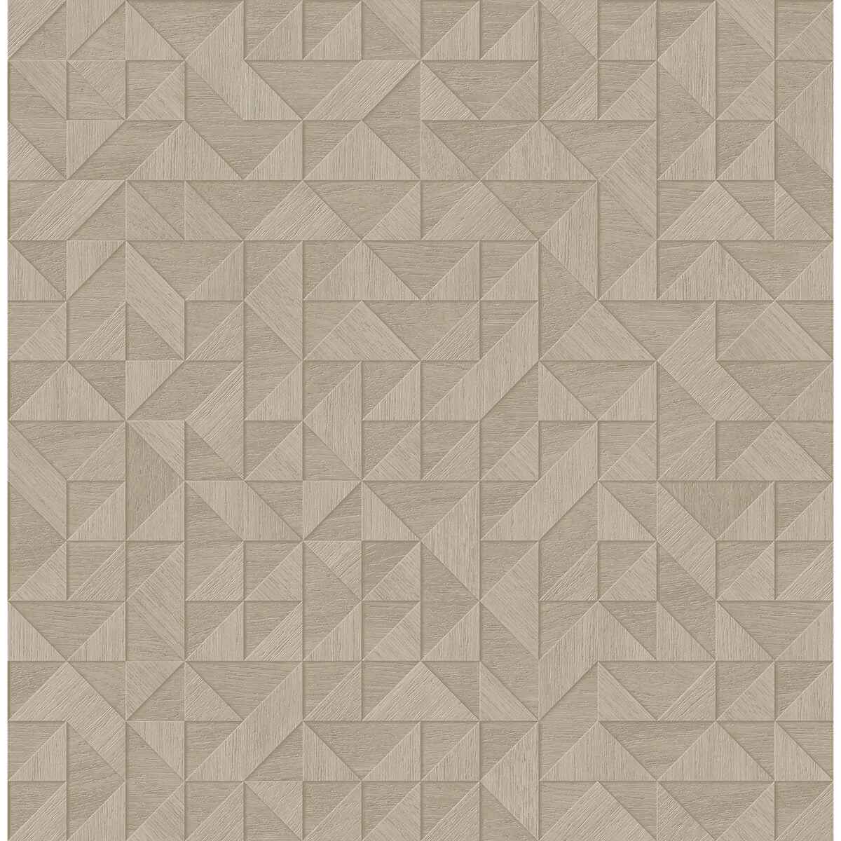 Gallerie Taupe Triangle Geometric Wallpaper - York Wallcoverings - 2896-25328