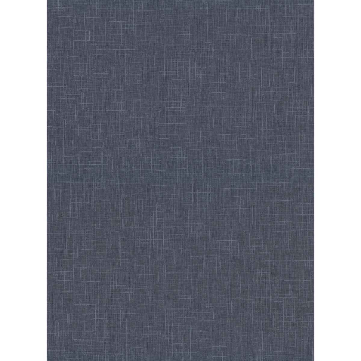 Linville Navy Faux Linen Wallpaper - York Wallcoverings - 2945-1137