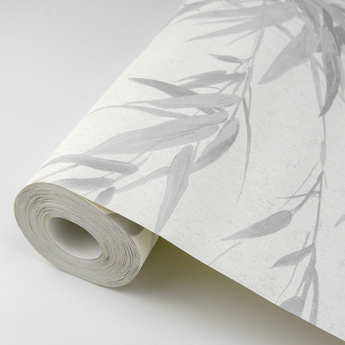 Hali Light Grey Fronds Wallpaper - Brewster Wallcovering