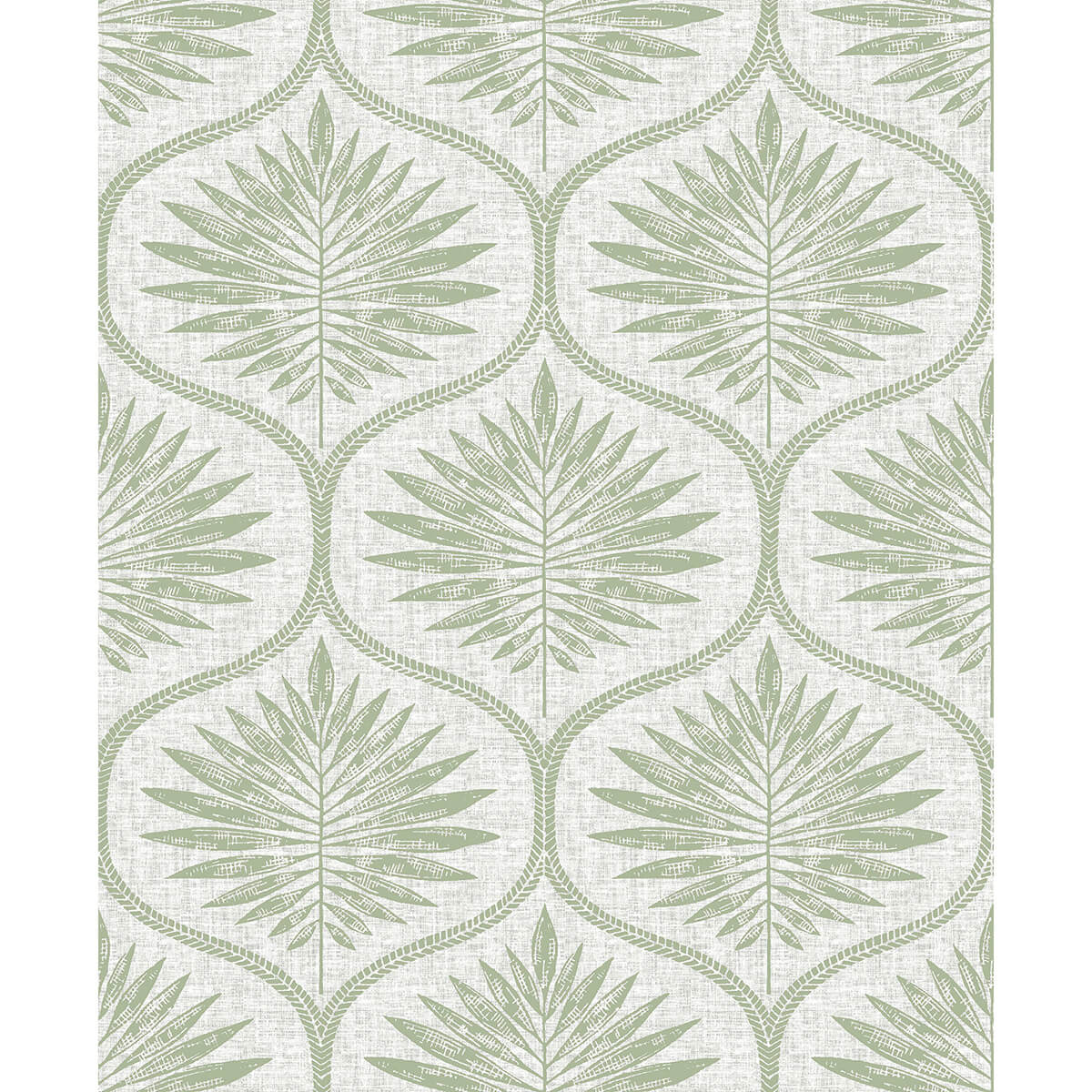 Green Primitive Leaves Peel and Stick Wallpaper - York Wallcoverings - NUS3621 - York Wallcoverings Wallpaper