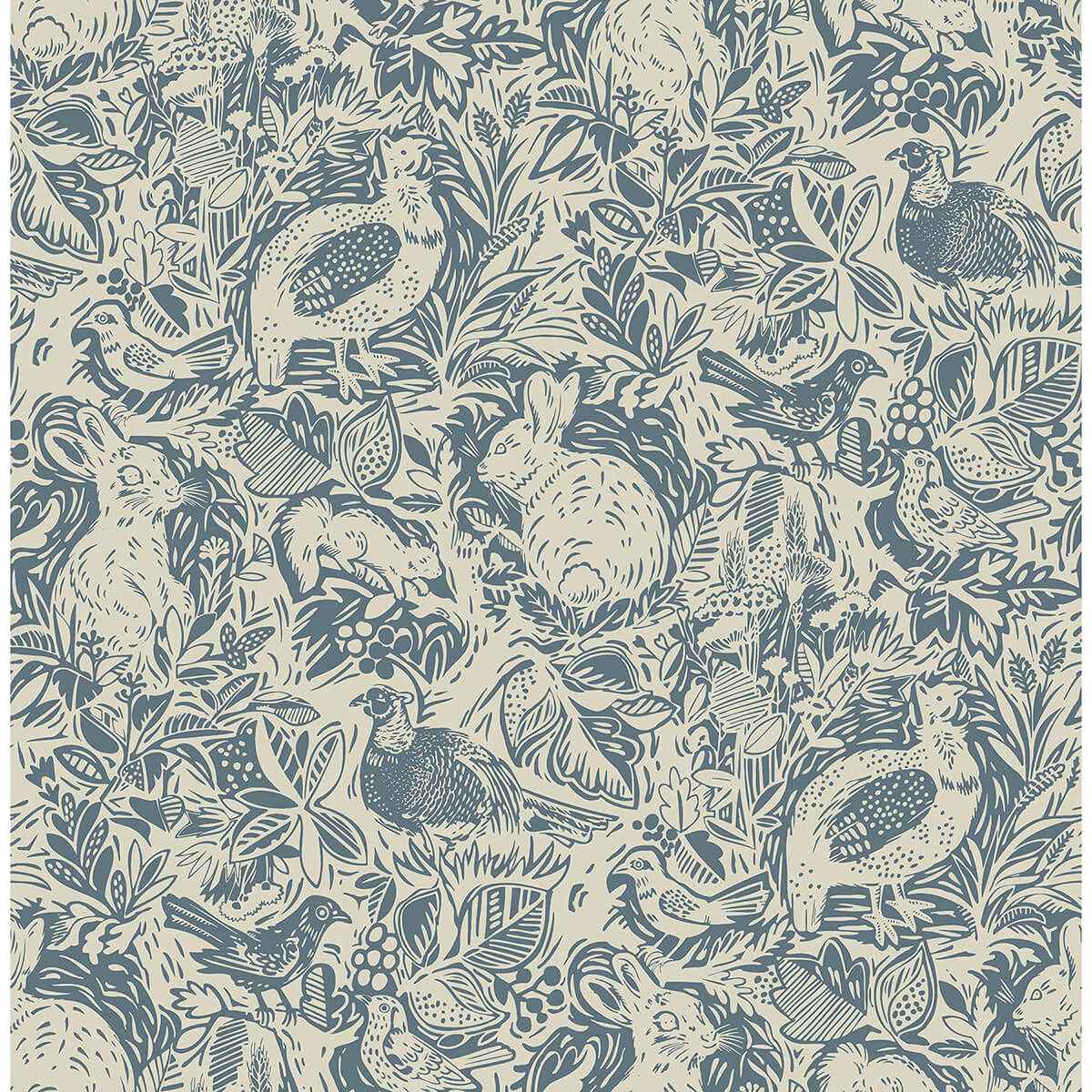 Blue Terrene Peel and Stick Wallpaper - York Wallcoverings - NUS3622