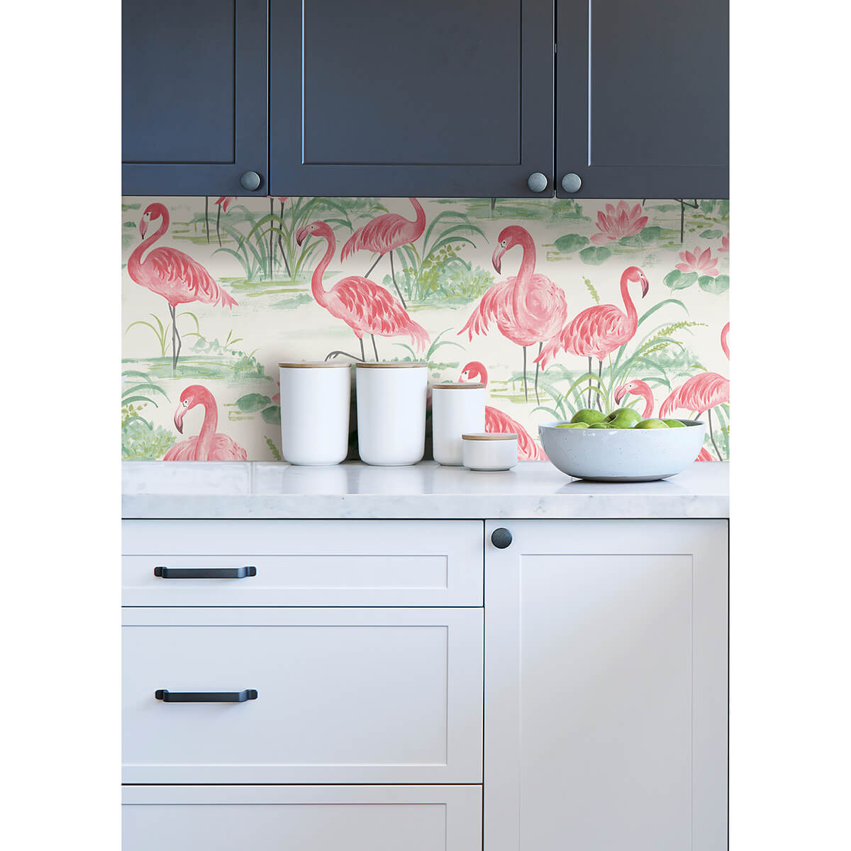Pink Flamingo Beach Peel and Stick Wallpaper - York Wallcoverings - NUS3679 - York Wallcoverings Wallpaper