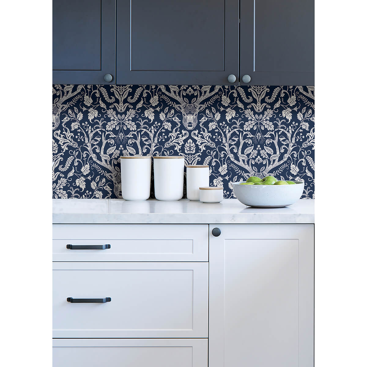 navy-escape-to-the-forest-peel-and-stick-wallpaper-york-wallcoverings-nus3680 - York Wallcoverings Wallpaper