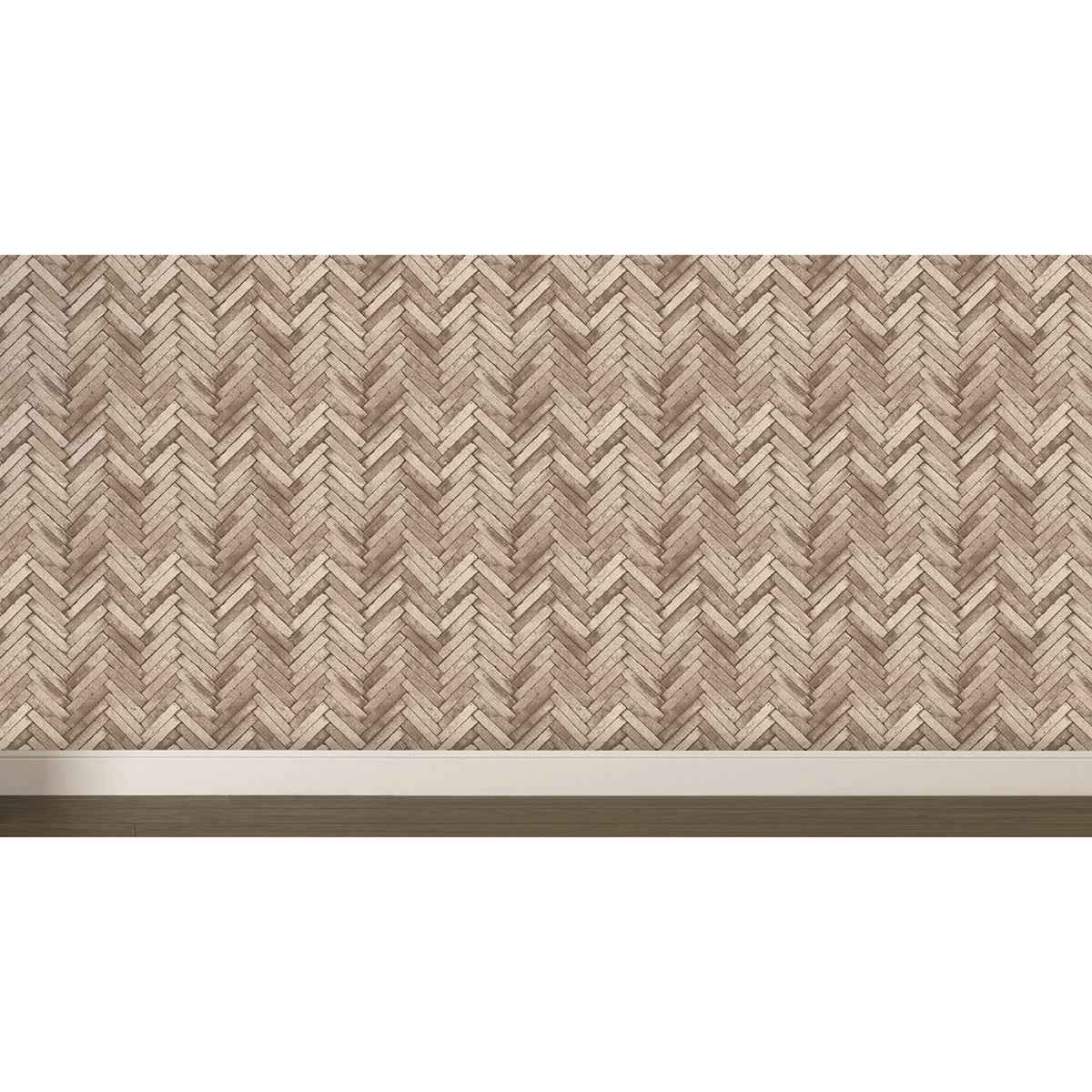 Ryon Taupe Diagonal Slate Wallpaper - York Wallcoverings - FD41230 - York Wallcoverings Wallpaper