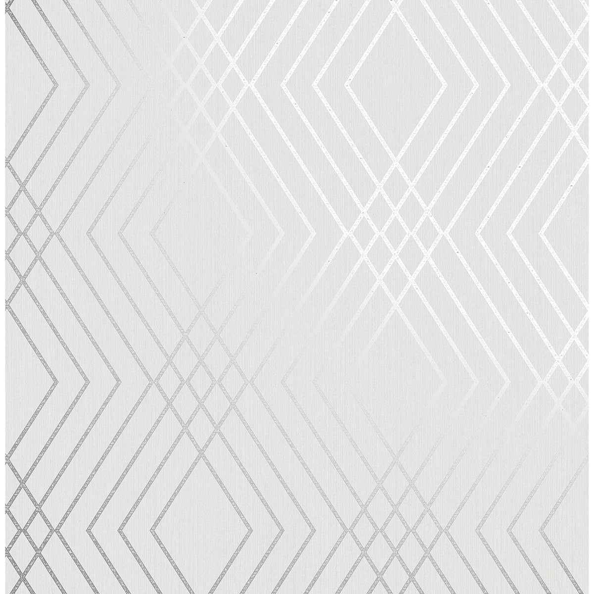 Shard Silver Trellis Wallpaper - York Wallcoverings - FD42603 - York Wallcoverings Wallpaper