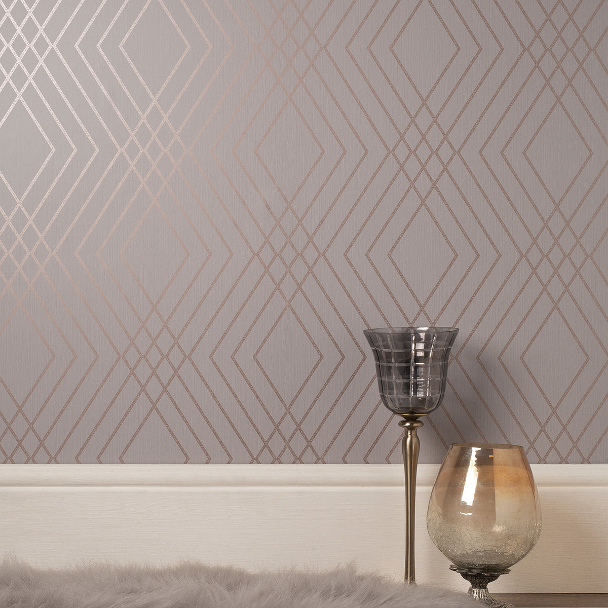 shard-grey-trellis-wallpaper-york-wallcoverings-fd42604 - York Wallcoverings Wallpaper