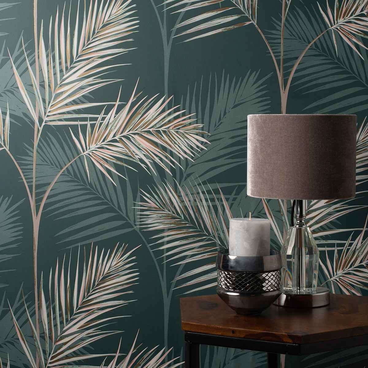 South Beach Evergreen Fronds Wallpaper - York Wallcoverings - FD42679 - York Wallcoverings Wallpaper