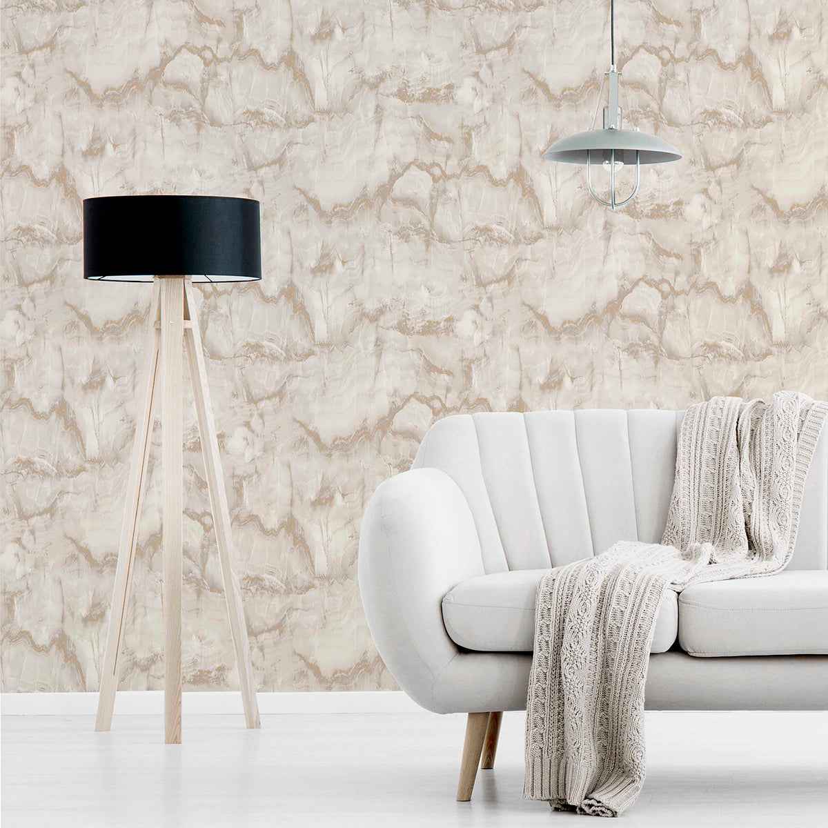 Aura Gold Marble Wallpaper - York Wallcoverings - M1585 - York Wallcoverings Wallpaper