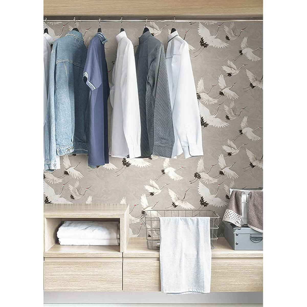 Grey Halcyon Peel and Stick Wallpaper - York Wallcoverings - NUS3678 - York Wallcoverings Wallpaper