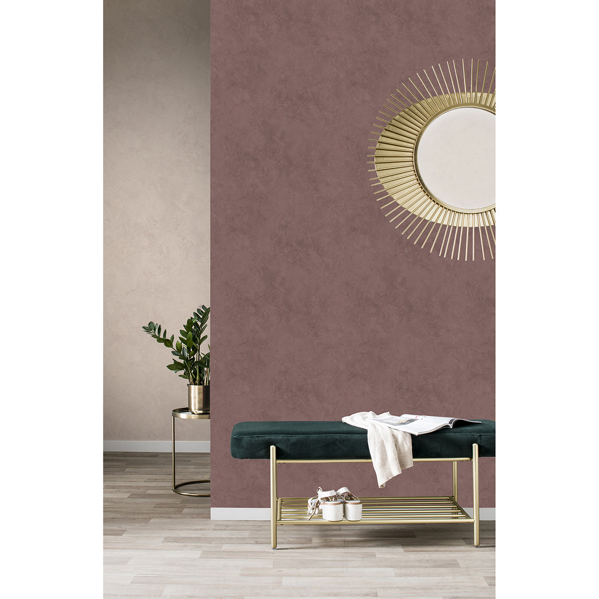 Escher Blush Plaster Wallpaper - Brewster Wallcovering