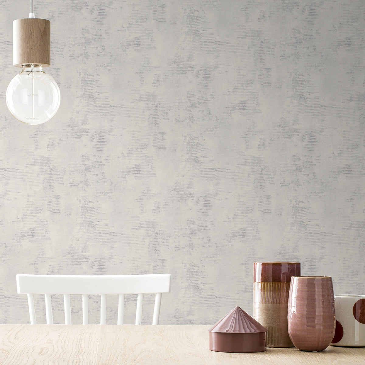 Osborn Light Grey Distressed Texture Wallpaper - Brewster Wallcovering