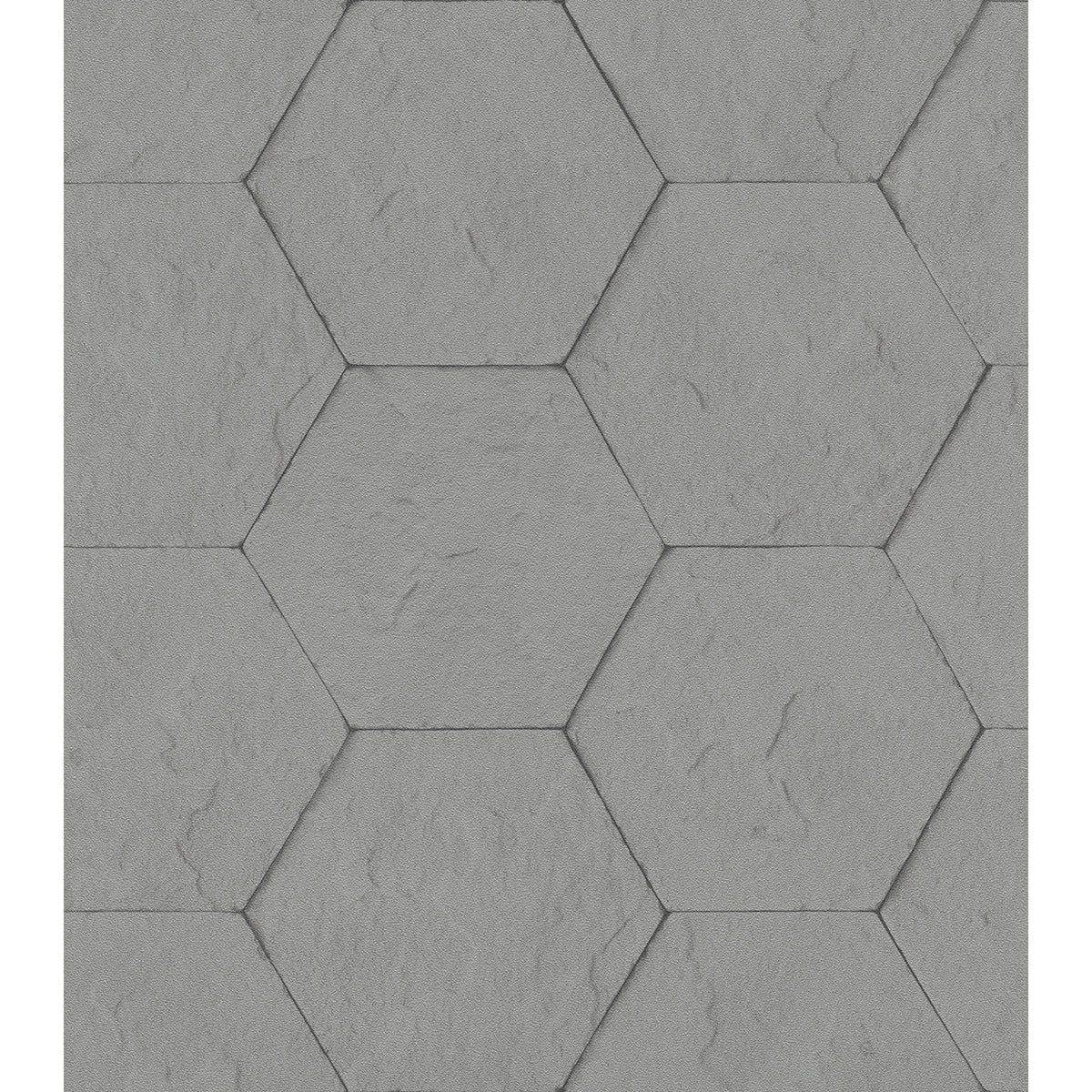 bascom-dark-grey-stone-hexagon-wallpaper-york-wallcoverings-4015-427127 - York Wallcoverings Wallpaper