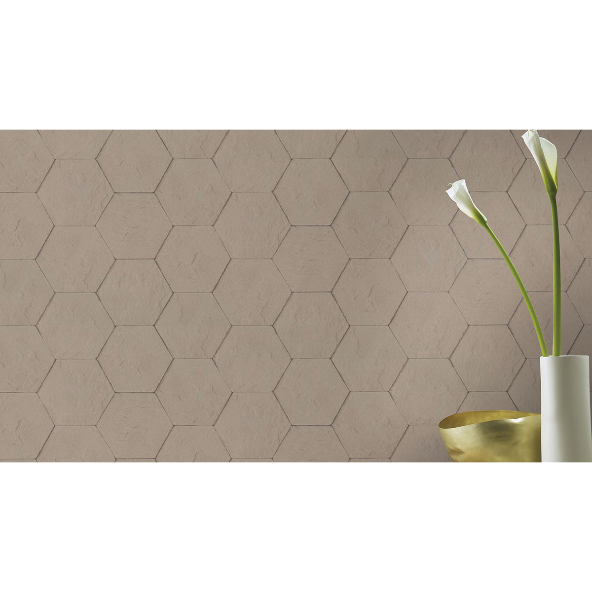 bascom-light-grey-stone-hexagon-wallpaper-york-wallcoverings-4015-427134 - York Wallcoverings Wallpaper