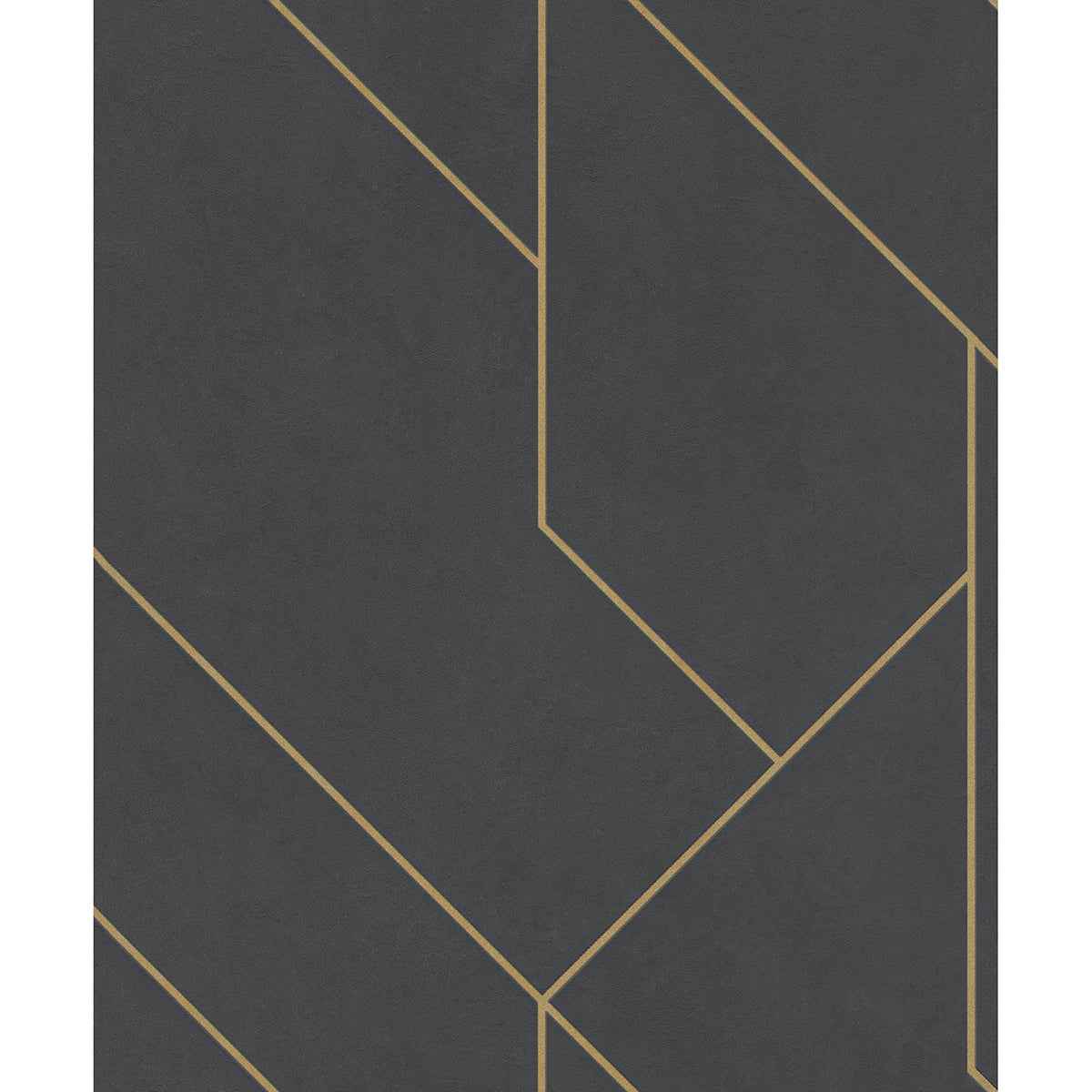 Pollock Black Gilded Geometric Wallpaper - York Wallcoverings - 4015-427431