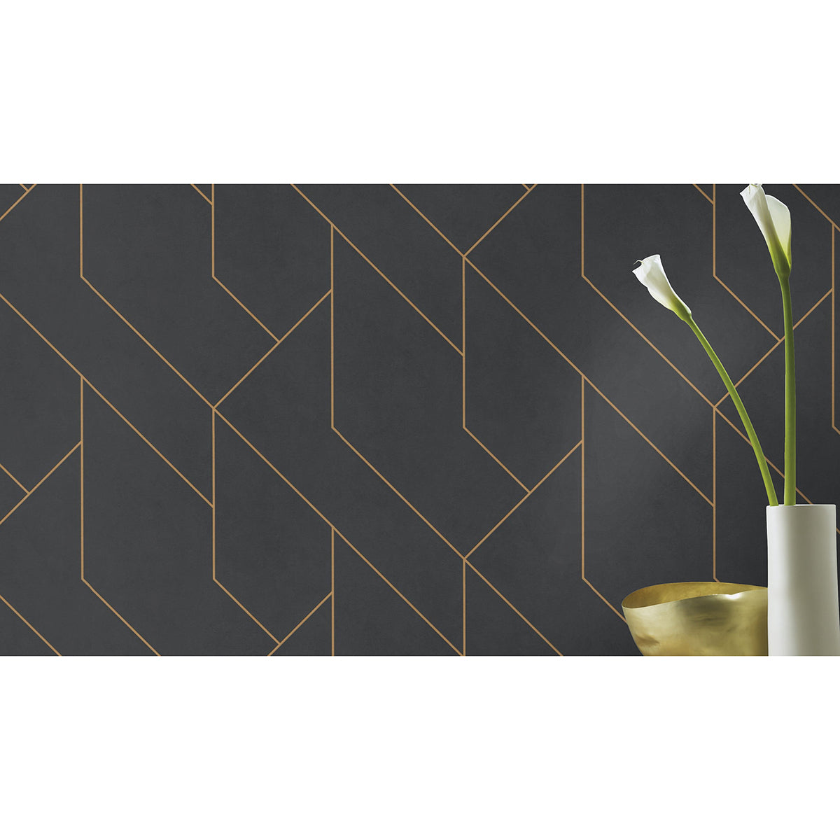 pollock-black-gilded-geometric-wallpaper-york-wallcoverings-4015-427431 - York Wallcoverings Wallpaper