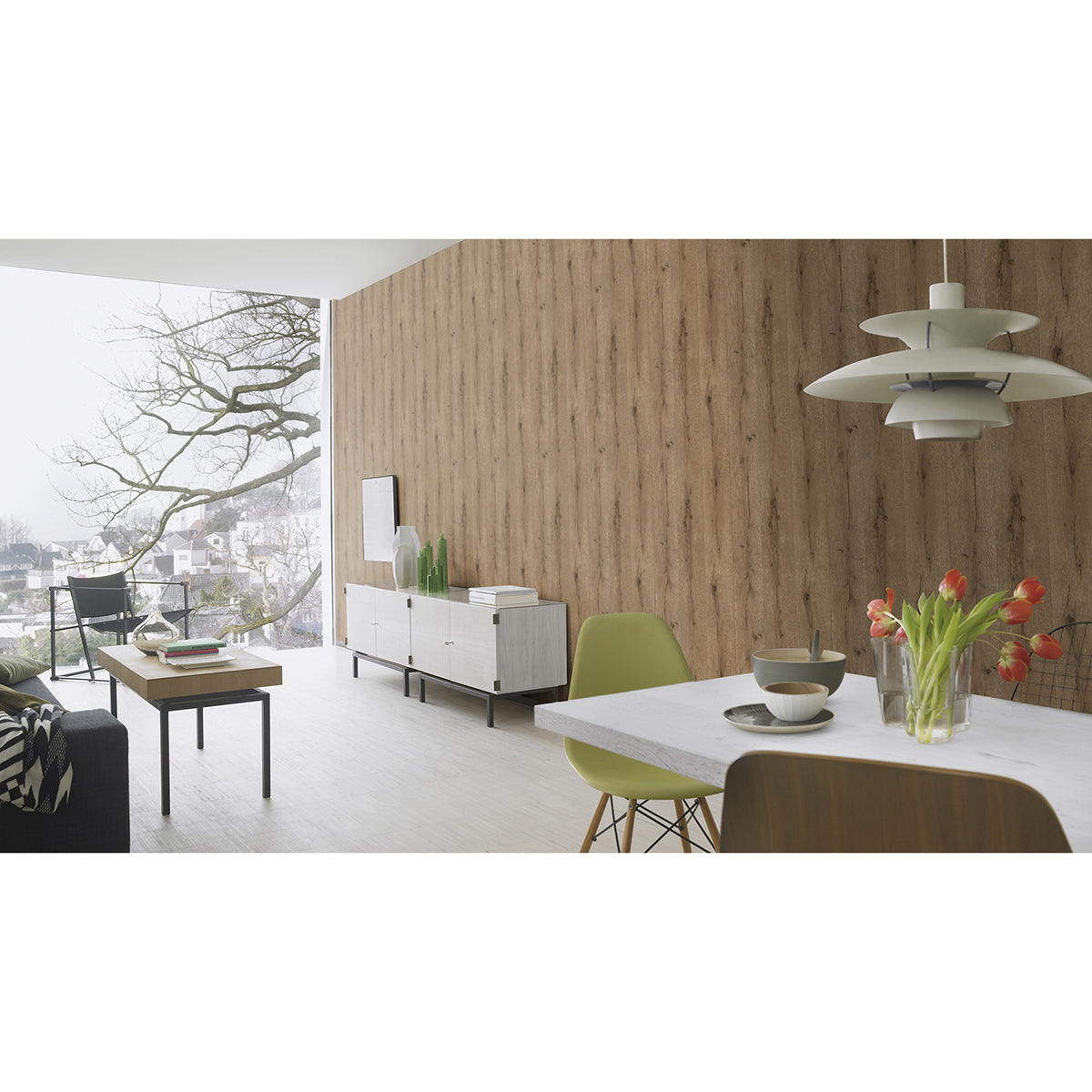 appalacian-brown-wood-planks-wallpaper-york-wallcoverings-4015-514445 - York Wallcoverings Wallpaper