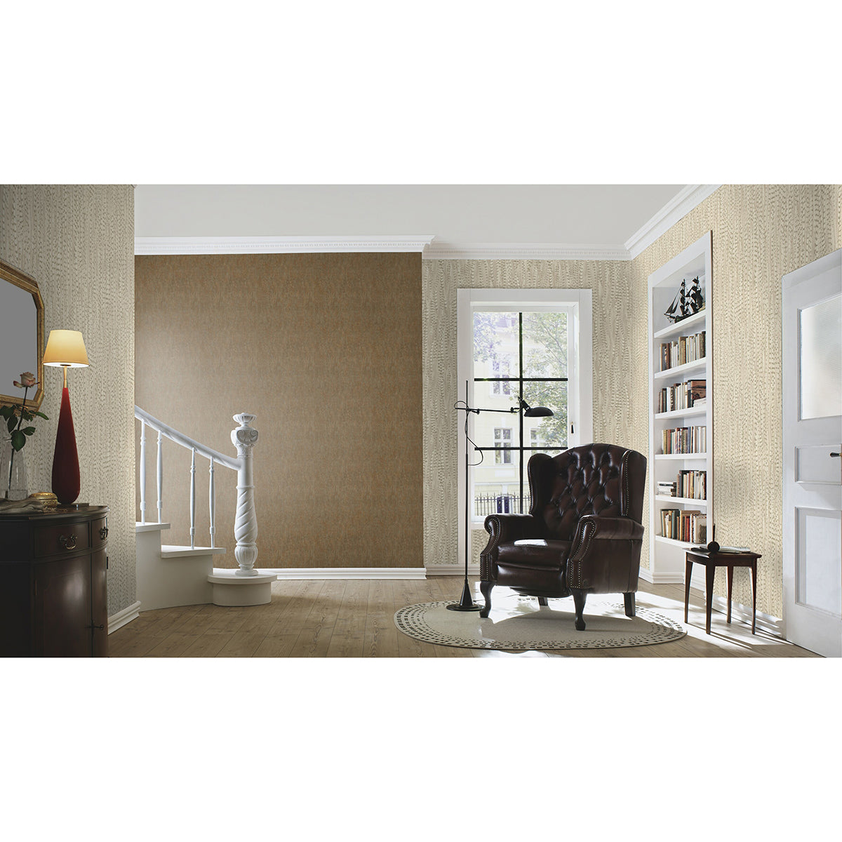 Segwick Copper Speckled Texture Wallpaper - Brewster Wallcovering