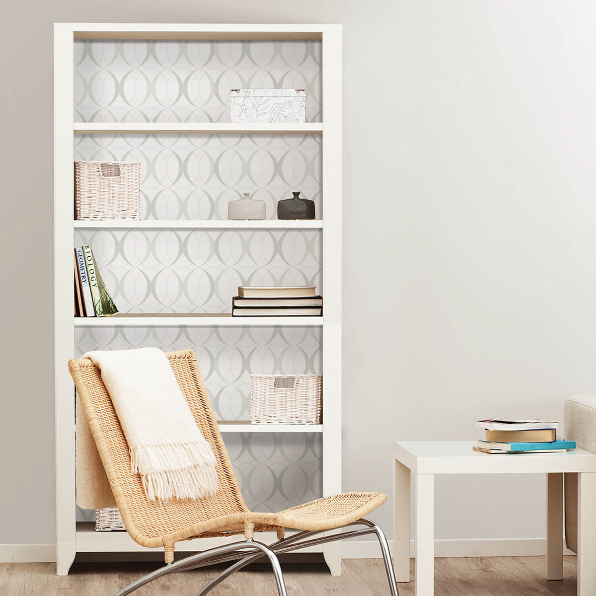 Circulate Light Silver Peel and Stick Wallpaper - York Wallcoverings - NUS1704 - York Wallcoverings Wallpaper