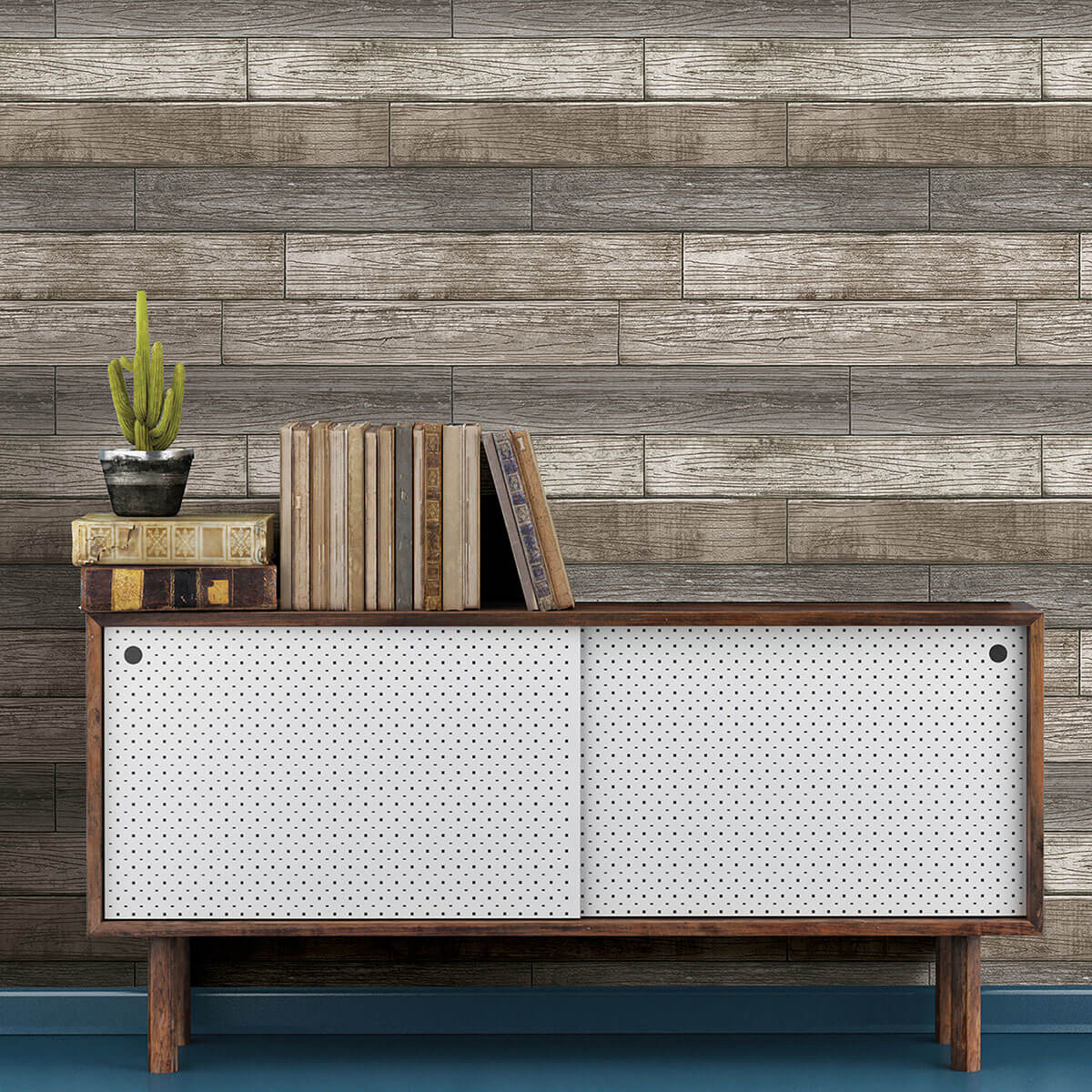 Reclaimed Wood Plank Natural Peel and Stick Wallpaper - York Wallcoverings - NU3130 - York Wallcoverings Wallpaper