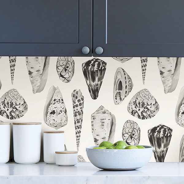 Graphite Coquina Scalamandre Self Adhesive Wallpaper - York Wallcoverings - SCS3882 - York Wallcoverings Wallpaper
