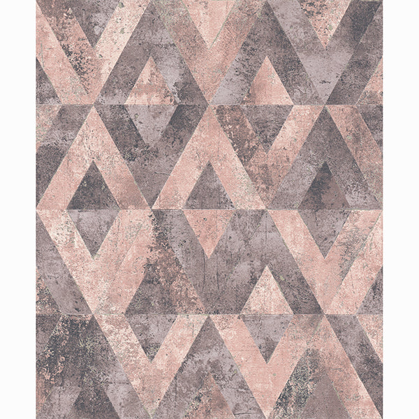 Picture of Shikhar Raspberry Geometric Wallpaper