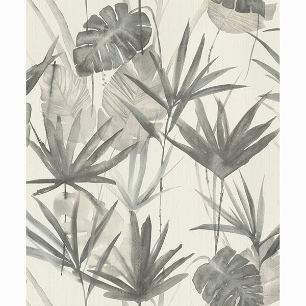 Picture of Nameri Grey Tropical Frond Wallpaper