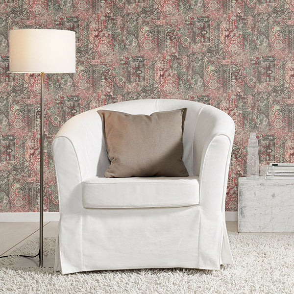 Hamadan Moss Textile Wallpaper - Brewster Wallcovering