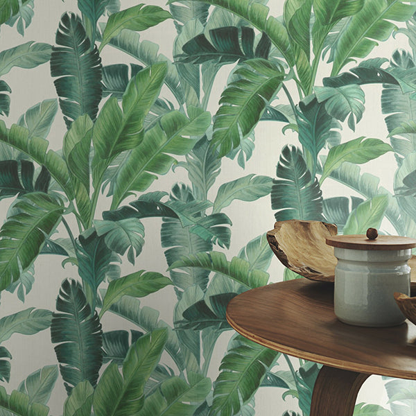 Orissa Green Palm Frond Wallpaper  | Brewster Wallcovering - The WorkRm