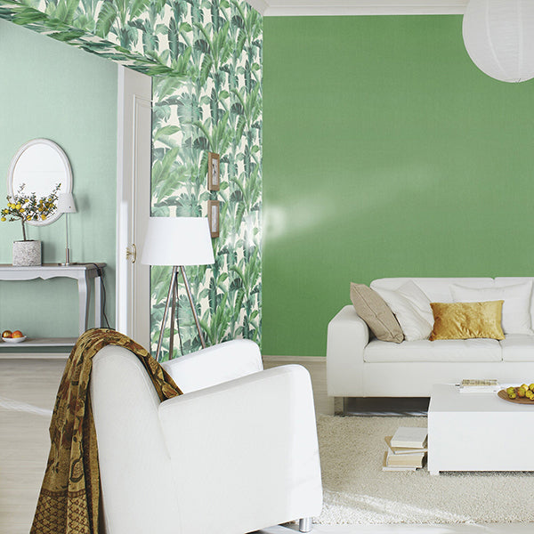 Orissa Green Palm Frond Wallpaper  | Brewster Wallcovering - The WorkRm