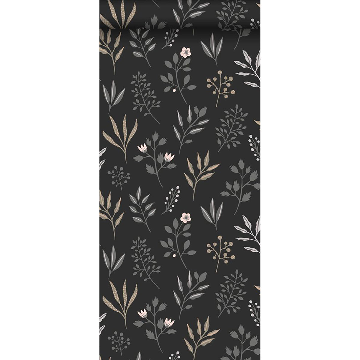 Cynara Charcoal Scandinavian Floral Wallpaper  | Brewster Wallcovering - The WorkRm