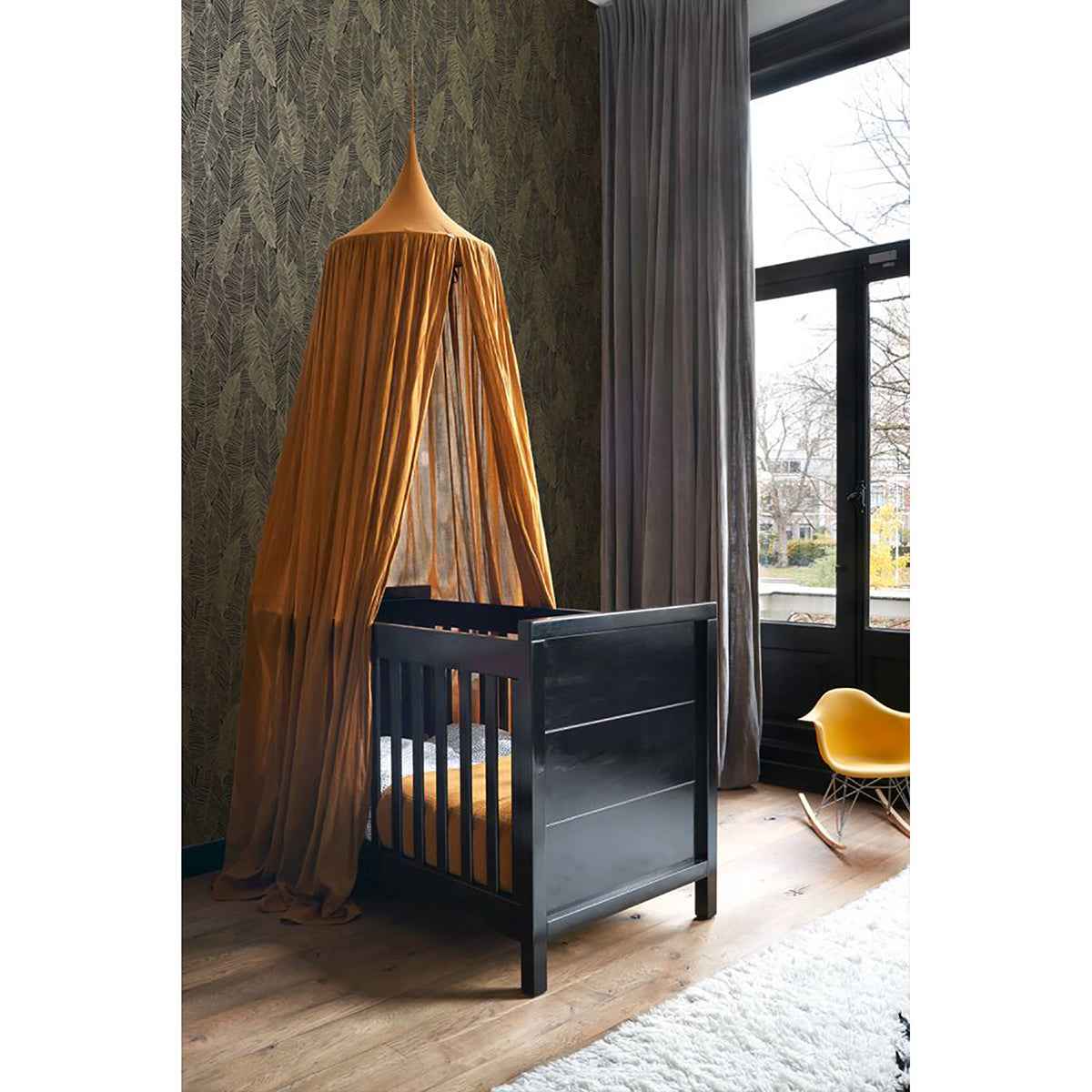 Canales Black Gold Inked Leaves Wallpaper - York Wallcoverings - DD139126 - York Wallcoverings Wallpaper