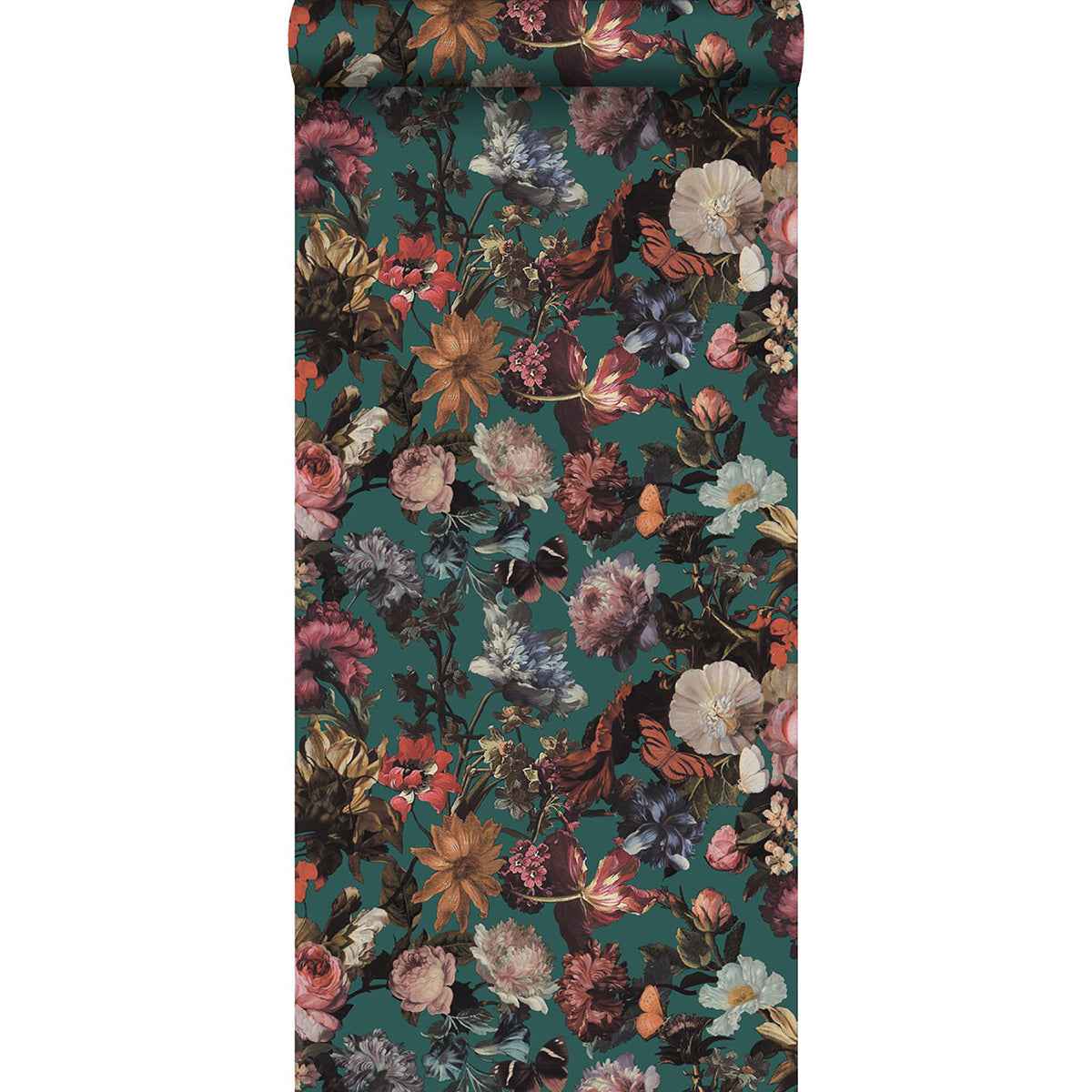 Zarinda Sea Green Flowers Wallpaper - York Wallcoverings - DD139171