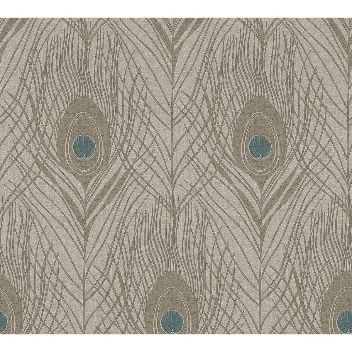 Prosperity Bronze Feather Wallpaper - York Wallcoverings - AS369716