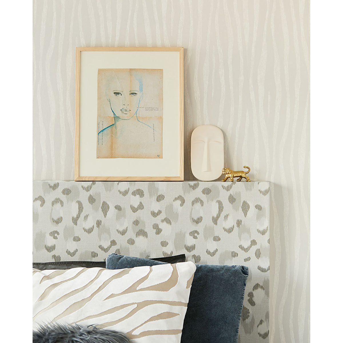 Javan Silver Leopard Wallpaper  | Brewster Wallcovering - The WorkRm