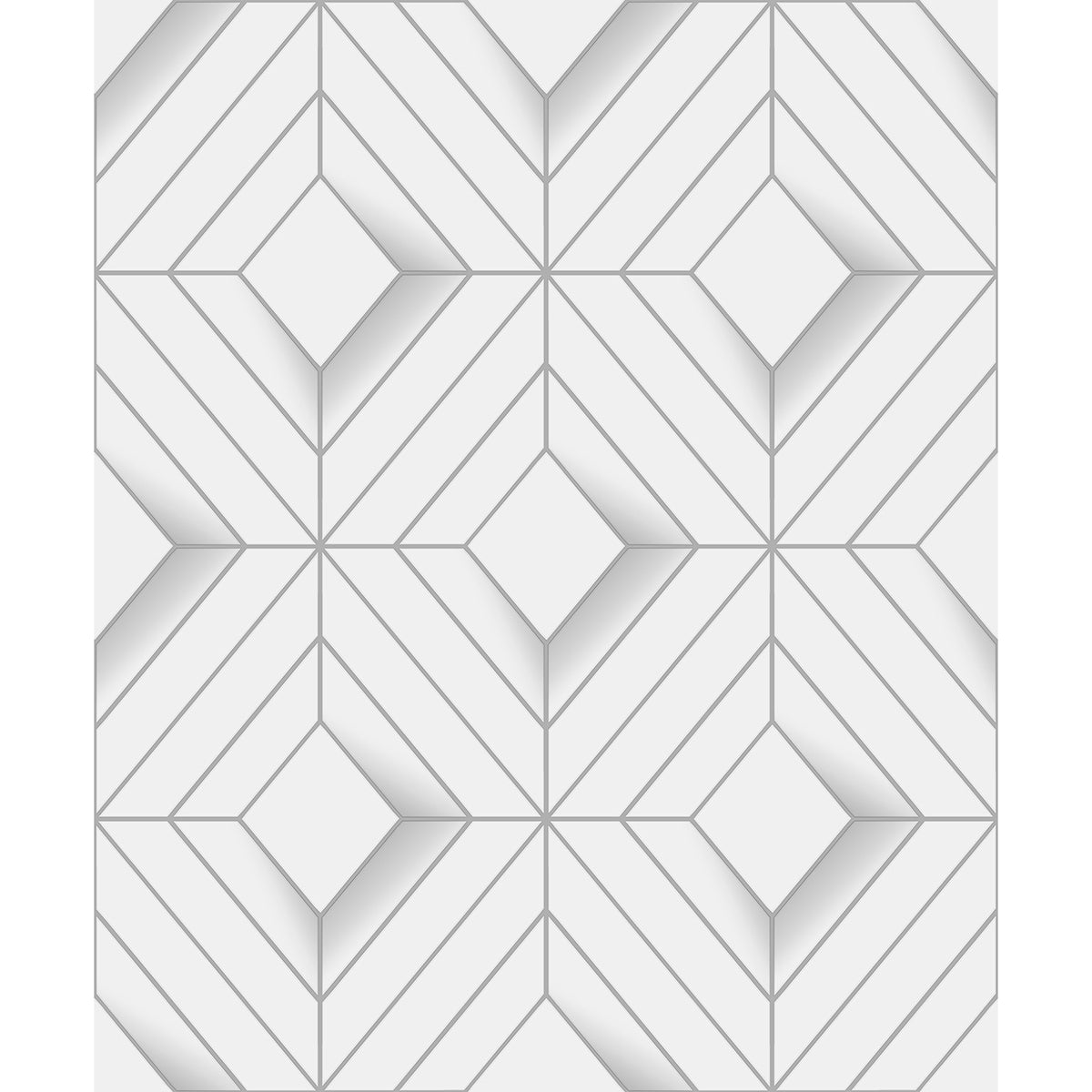 Picture of Filmore White Diamond Panes Wallpaper