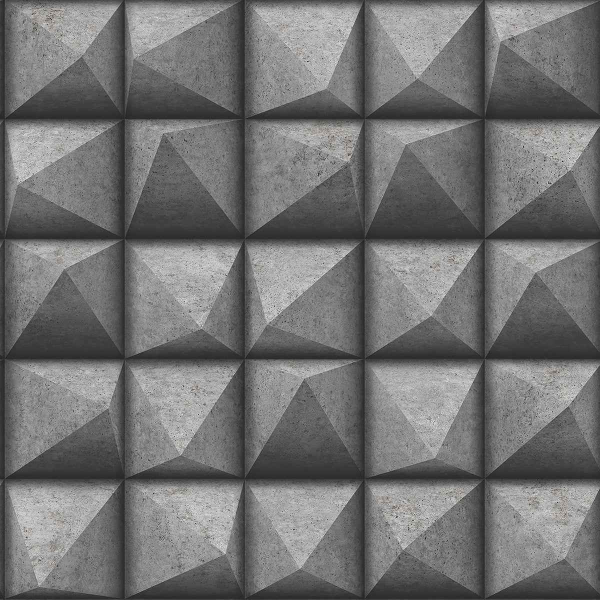 Dax Black 3D Geometric Wallpaper - York Wallcoverings - 4020-78619
