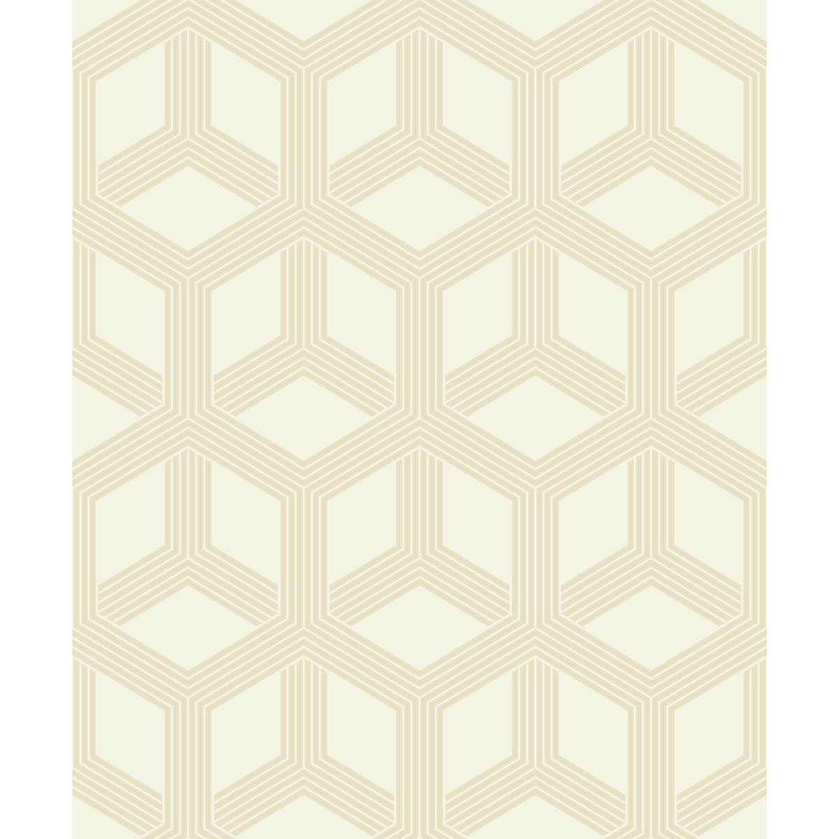 Brewster Wallcovering-Xander Cream Glam Geometric Wallpaper