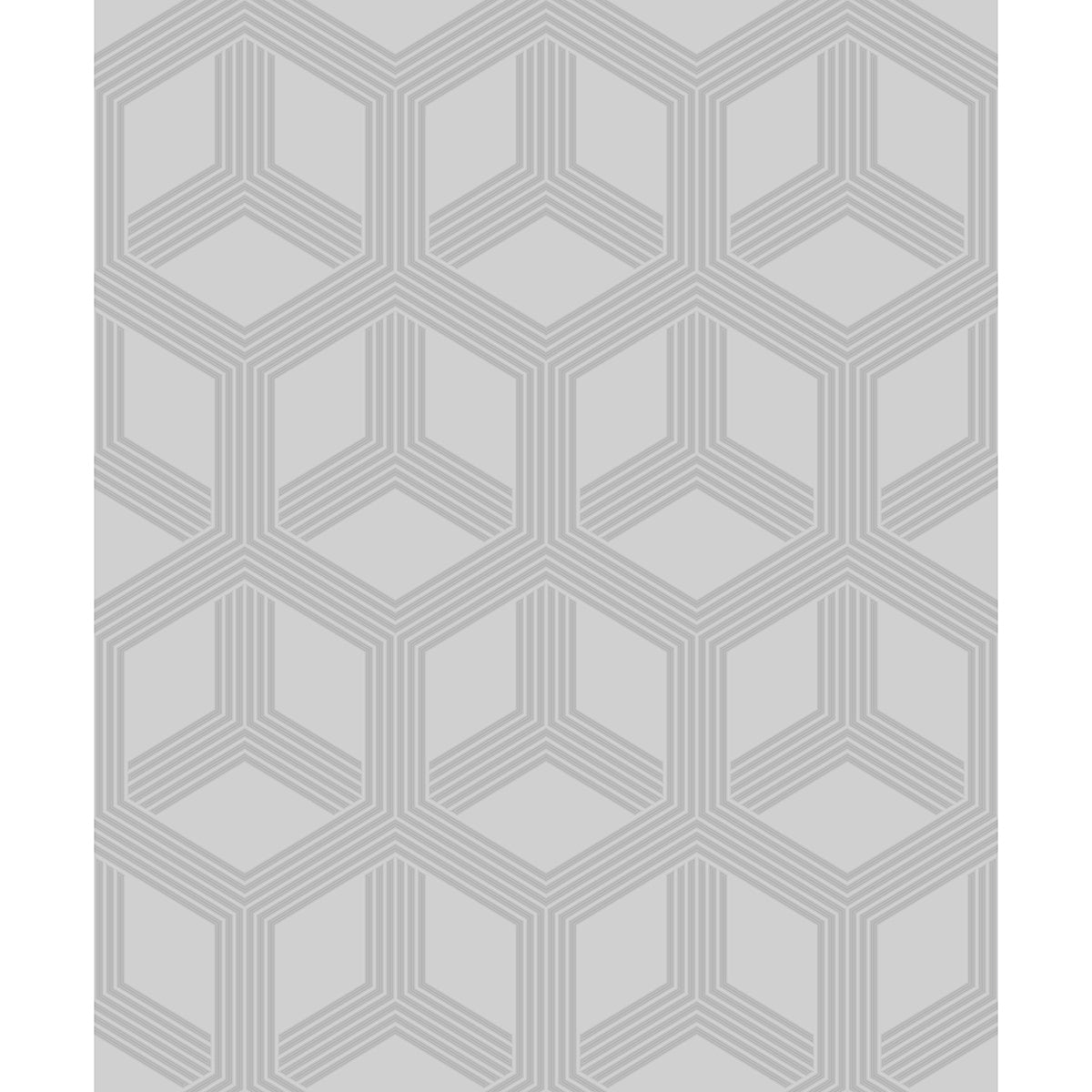 Picture of Xander Grey Glam Geometric Wallpaper