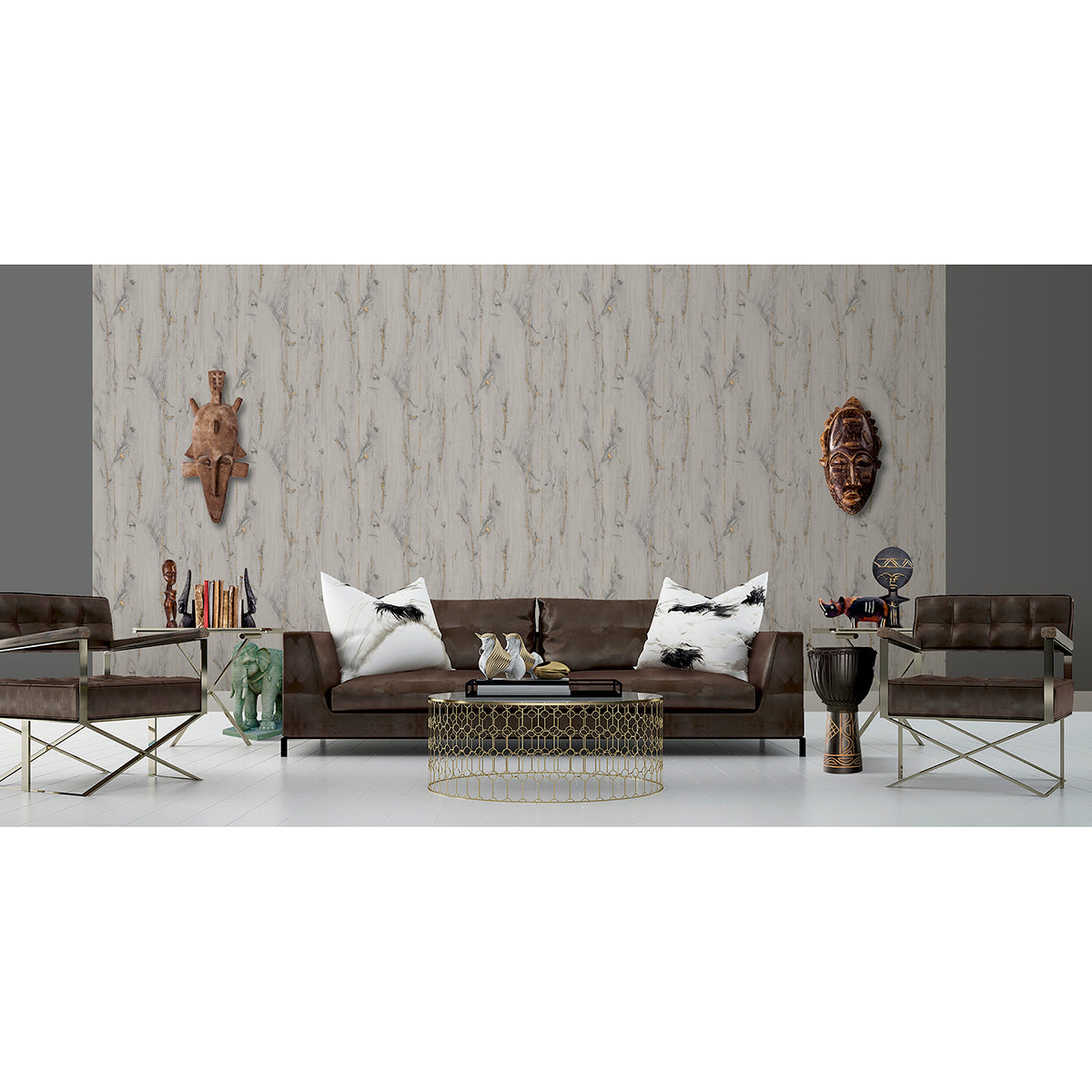 Jackson Taupe Wooden Plank Wallpaper  | Brewster Wallcovering - The WorkRm