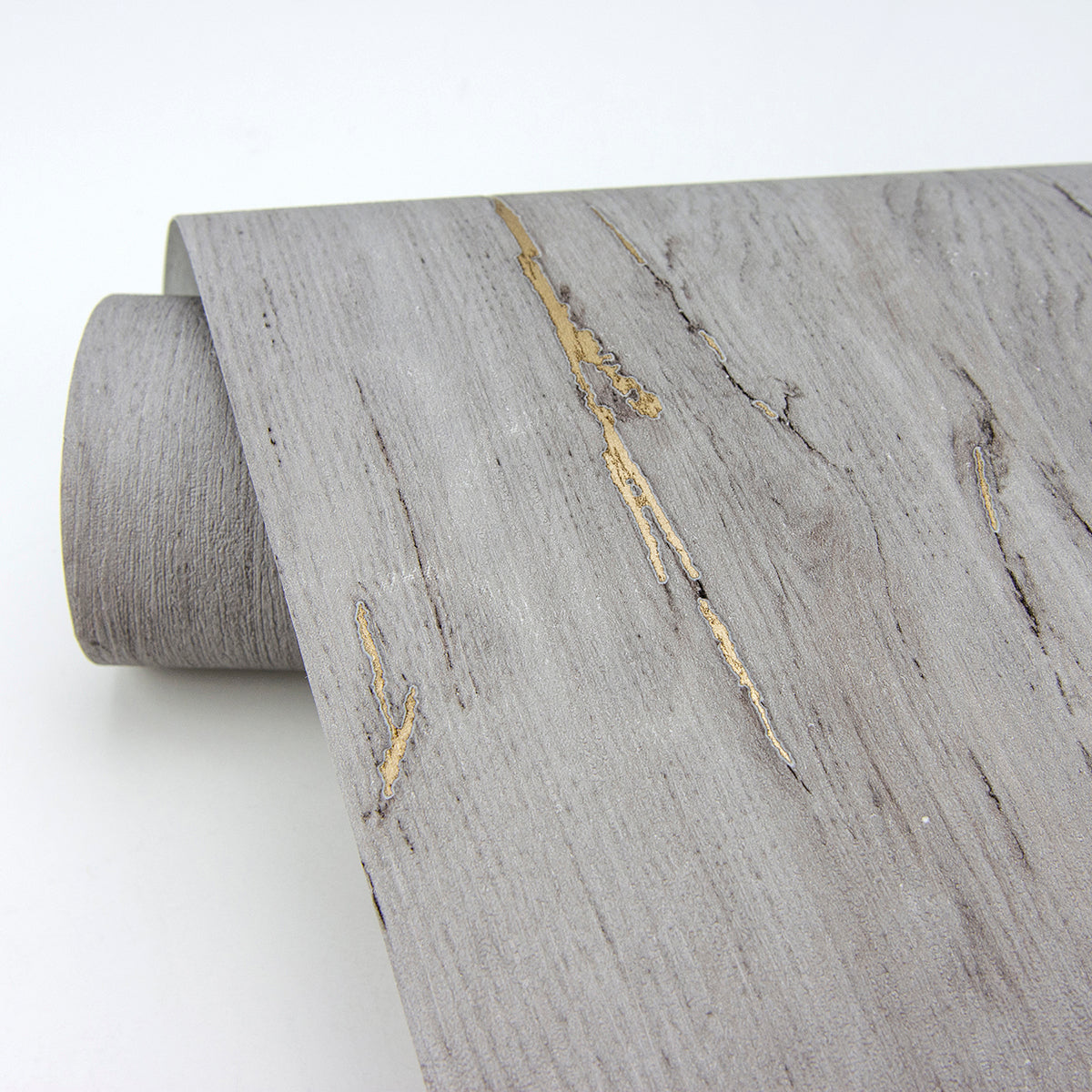 Jackson Grey Wooden Plank Wallpaper - Brewster Wallcovering