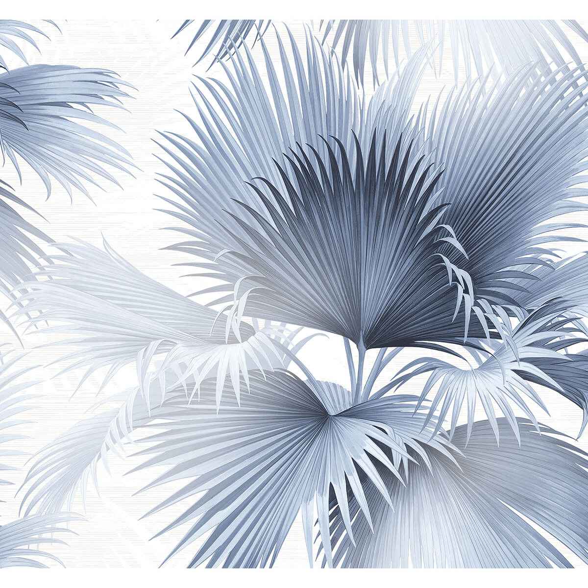 Summer Palm Blue Tropical Wallpaper - York Wallcoverings - 2927-40102